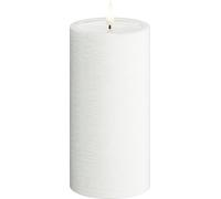 Unique LED Candles - Handmade Real Wax White Flickering Flameless Candle with 3D Real Flame™ Technology (7.5 x 15 cm)