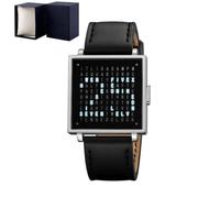 Unique LED Letters Watch - Stainless Steel Unisex With Led Display, Multifunction Sports Square Watch Gift for Men Women