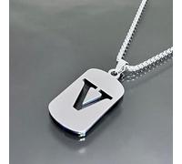 Unique Letter Necklace in Titanium Steel with Adjustable Length from 41cm to 50cm, Personalized Charms to Help You Express Your Story Effortlessly (Letter of A)