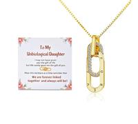 Unique Letter Necklace With Sparkling Diamonds Like Accent Symbolizing Connection Crafted From Stainless Steel Stainless Steel Jewelry, One Size, as described, as described