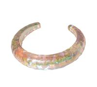 Unique Lightweight Acrylic Geometric Comfortable Iridescents Versatile Jewelry Accessory Bangle Statement Cuff Oversized Cuff Rainbow Modern Art Inspired Festival Jewelry Rave Bold Fashion Cosplay