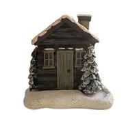 Unique Log Cabin Incense Stand Ceramic Log Cabin Chimney Holder Christmas Home Office Festival