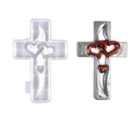 Unique Love Heart Crosses Silicone Mold Muti-Functional Silicone Mold for Making Love Themed Resin Jewelry and Resin Art Supplies