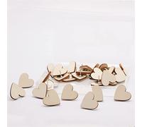 Unique Love Thumbtack FoyaHome 30 Pcs Wooden Heart Shape DIY Push Pin for Photo Decoration Wall Map Whiteboard Cork Board Paper Photo Picture Memo Drawing Pins (Small)