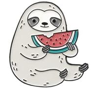 Unique Lovely 3 Styles Funny Bag Shirt Denim Cartoon Sloth Animal Enamel Badge Backpack Lapel Pin Brooches Jewelry Brooch Pinsc Practical and Attractive