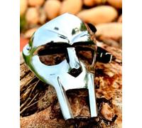 UNIQUE MART Mf Doom Mask - Chrome Finish Mad-Villain Face Armour - Cosplay Roleplay Halloween Party Mask