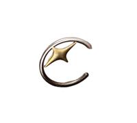 Unique Matte Finish Ear,Elegant Star Ear Bone Clip,Delicate Star Fastener, C-shaped Pentagrams Earring For Casual Or Party Outfits Holiday, Jewelry Matte Finish Accessories