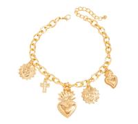 Unique Meet with Heart Charm Mixture Pant Decoration Chain Clip Plan for Cottonstyle Meet Heart Charm Trousers Chain