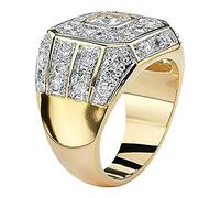 Unique Men's Ring Teenager Personalised Diamond Ring Birthday Jewellery Valentine's Day Classic Fashion Ring Chain Name Rings, 7, Metal, No Gemstone
