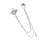 Unique Men's Suit Accessory Crystal Planet Tassels Lapel Pin With Sparkling Rhinestones And Chain For Trendsetters Men's Suit Accessories