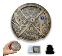 Unique Metal Dice Set - 7-in-1 Roulette Dice Spinner for D&D, D4, D6, D8, D10, D12, D20, D% - Retro Design for Tabletop Games & RPG