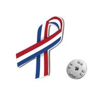 Unique Modular Enameled Pin Secure Clasp Design Ribbon Brooch Badge for Professional and Casual Styles Stainless Steel Lapel Pin