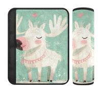 Unique Moose Pastel Color carseat Strap Pads,Release Stress to Your Neck and Shoulders,seat Belt Shoulder for Sedan Airplane Most Cars funda para cinturón de carro 2 Pack