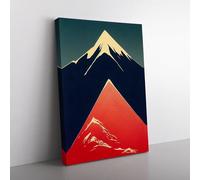 Unique Mountain Art Vol.1 Canvas Wall Art Print Ready to Hang, Framed Picture for Living Room Bedroom Home Office Décor, 76x50 cm (30x20 Inch)