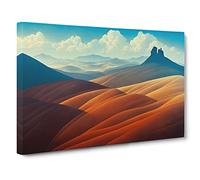Unique Mountain Landscape Canvas Wall Art Print Ready to Hang, Framed Picture for Living Room Bedroom Home Office Décor, 30x20 Inch (76x50 cm)