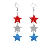 Unique National Prides Inspired Studs Earrings Comfortable Independence Day Themed Accessories for Women Girls Patriotic Star Earrings, One Size, as described, as described