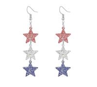 Unique National Prides Inspired Studs Earrings Comfortable Independence Day Themed Accessories for Women Girls Patriotic Star Earrings, One Size, as described, as described
