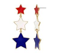 Unique National Prides Inspired Studs Earrings Comfortable Independence Day Themed Accessories for Women Girls Patriotic Star Earrings, One Size, as described, as described