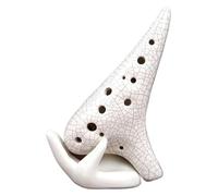 Unique Natural Smoked Ocarina Shape Ocarina Beginner Ocarina High-pitched SF key 12-hole white cracked ocarina instrument ocarina smoked type ocarina
