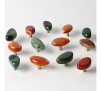 Unique Natural Stone Cabinet Handle Drawer Knob Cabinet Wardrobe Door Pull Stone Handle Knobs Furniture Hardware(White)