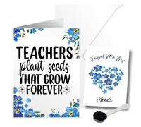 Unique Nursery Teacher Gifts Thank You Card with Forget me not seeds Teacher Gift - Preschool Teacher Gift - Keyworker Gift Nursery