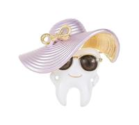 Unique Oil Drop Effect Teeth Pin Sturdy Alloy Jewelry Lightweight Charm For Jackets Shirts Or Special Occasions Unique Teeth Pin For Gifts