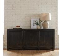 Unique One of a Kind - Distressed Sideboard - 3 Door - 218cm - Extra Large - Black - Elm Wood