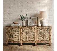 Unique One of a Kind - Distressed Sideboard - 6 Door - 226cm - Extra Large - Cream - Solid Wood
