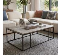 Unique One of a Kind - Industrial Coffee Table - Natural and Black - Elm Wood and Metal