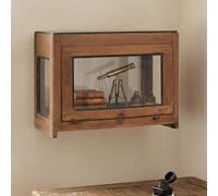 Unique One of a Kind - Wall Display Cabinet - 1 Door - Rustic Natural - Glass and Wood