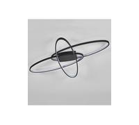 Unique Oval Semi-Flush Ceiling Light in Black The hot sale Black