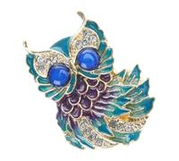 Unique Owl Shaped Drip Oil Brooch Jewelry Accent with Detailed Feathered Patterns Ideal for Stylish Mens Womens Outfits Versatile Owl Brooch for Scarf/jackets