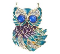 Unique Owl Shaped Drip Oil Brooch Jewelry Accent with Detailed Feathered Patterns Ideal for Stylish Mens Womens Outfits Drip Oil Owl Brooch