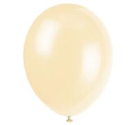 Unique Pack Of 10 Ivory Cream 12" Premium Latex Balloons