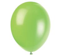 Unique Pack Of 10 Neon Lime 12" Premium Latex Balloons