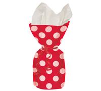 Unique Pack Of 20 Ruby Red Dots Cellophane Bags