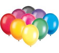Unique Pack Of 50 Assorted Colours 12" Crystal Premium Latex Balloons