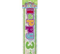 Unique Party 10854 - 12ft Prism Happy 3rd Birthday Banner