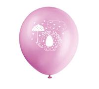 Unique Party 12 Inch Umbrellaphants Baby Shower Balloons Pink (One Size)