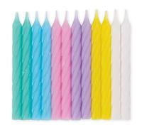 Unique 19970 Birthday Candles-Assorted Colours-Pack of 24