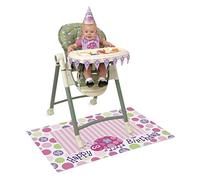 Unique Party 1st Birthday High Chair Kit with Ladybug Design (One Size) (Pink/Green/Purple)