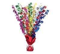 Unique Party 21412 - Glitz Multi-coloured 40th Birthday Balloon Weight Centrepiece
