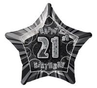 Unique Party 21St Birthday Foil Balloon Silver (One Size)