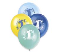 Unique Party 23955 - 12" Latex Blue Balloons 1st Birthday Balloons, Pack of 8