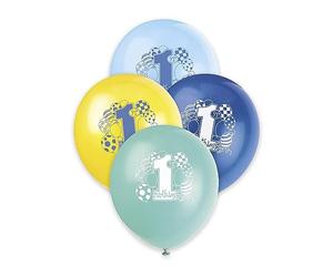 Unique Party 23955 - 12" Latex Blue Balloons 1st Birthday Balloons, Pack of 8