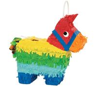 Unique Party 25623 - Mini Donkey Pinata Favour Decoration, Multicolour