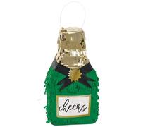 Unique Party 25625 - Mini Champagne Bottle Pinata Favour Decoration, Multicolour