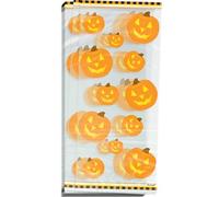 Unique Party 27955 - Cellophane Pumpkin Glow Halloween Party Bags, Pack of 20