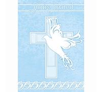 Unique Party 29917 - Blue Dove Cross Christening Invitations, Pack of 8