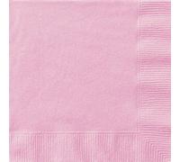 Unique Party 30875 Solid Luncheon Napkins | Lovely Color Theme | 50ct, Baby Pink, Pack of 50